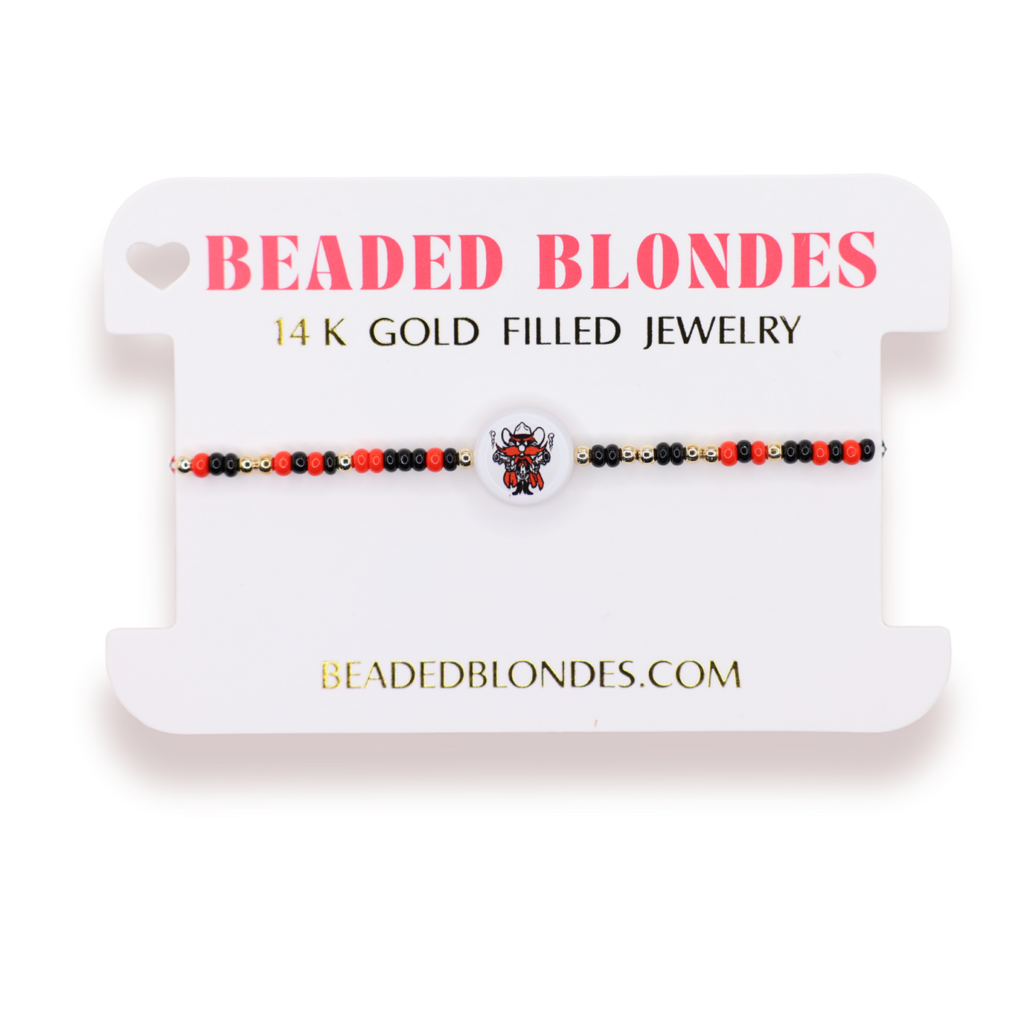 Texas Tech Logo Flip Bracelet on Color