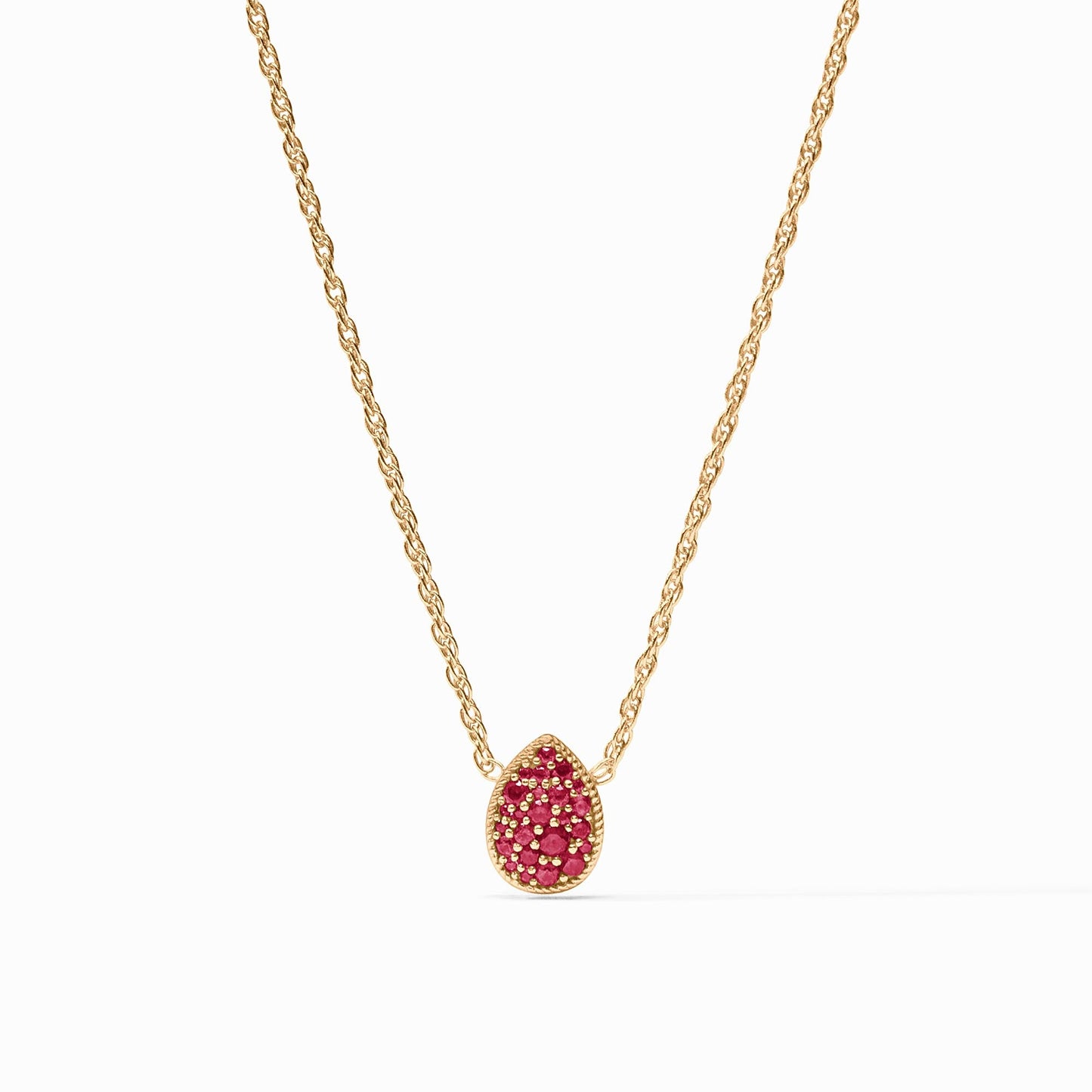 Birthstone Teardrop Delicate Necklace Gold