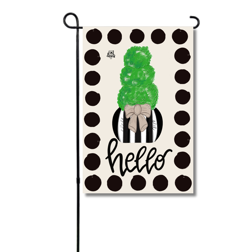 Flag Black & White Topiary Garden Glam