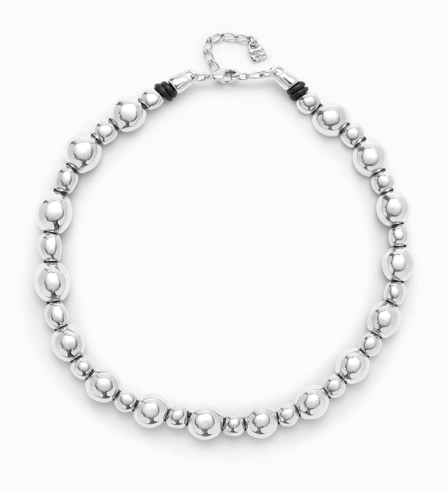 silver beaded necklace