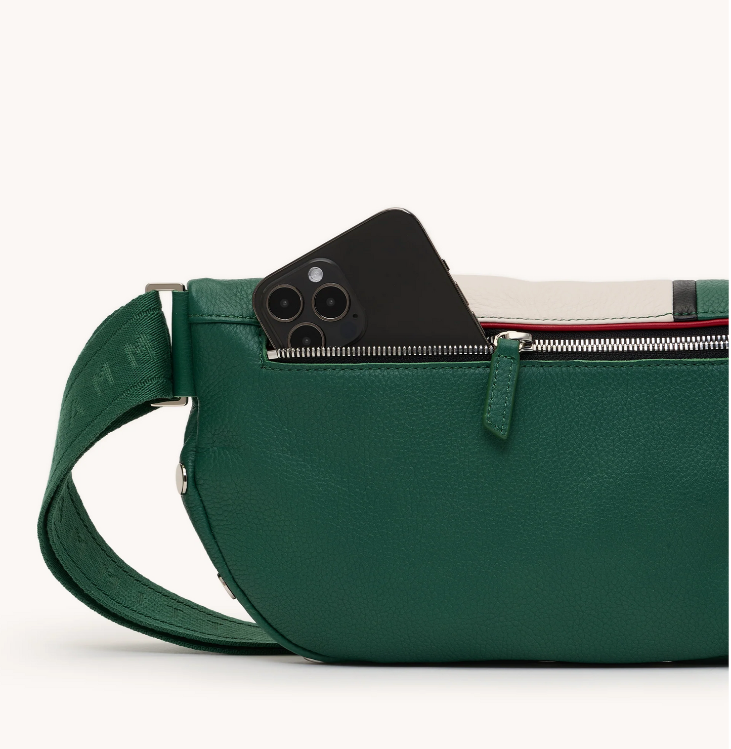 Hammitt CHARLES LRG Clubhouse Stripe / Silver Crossbody