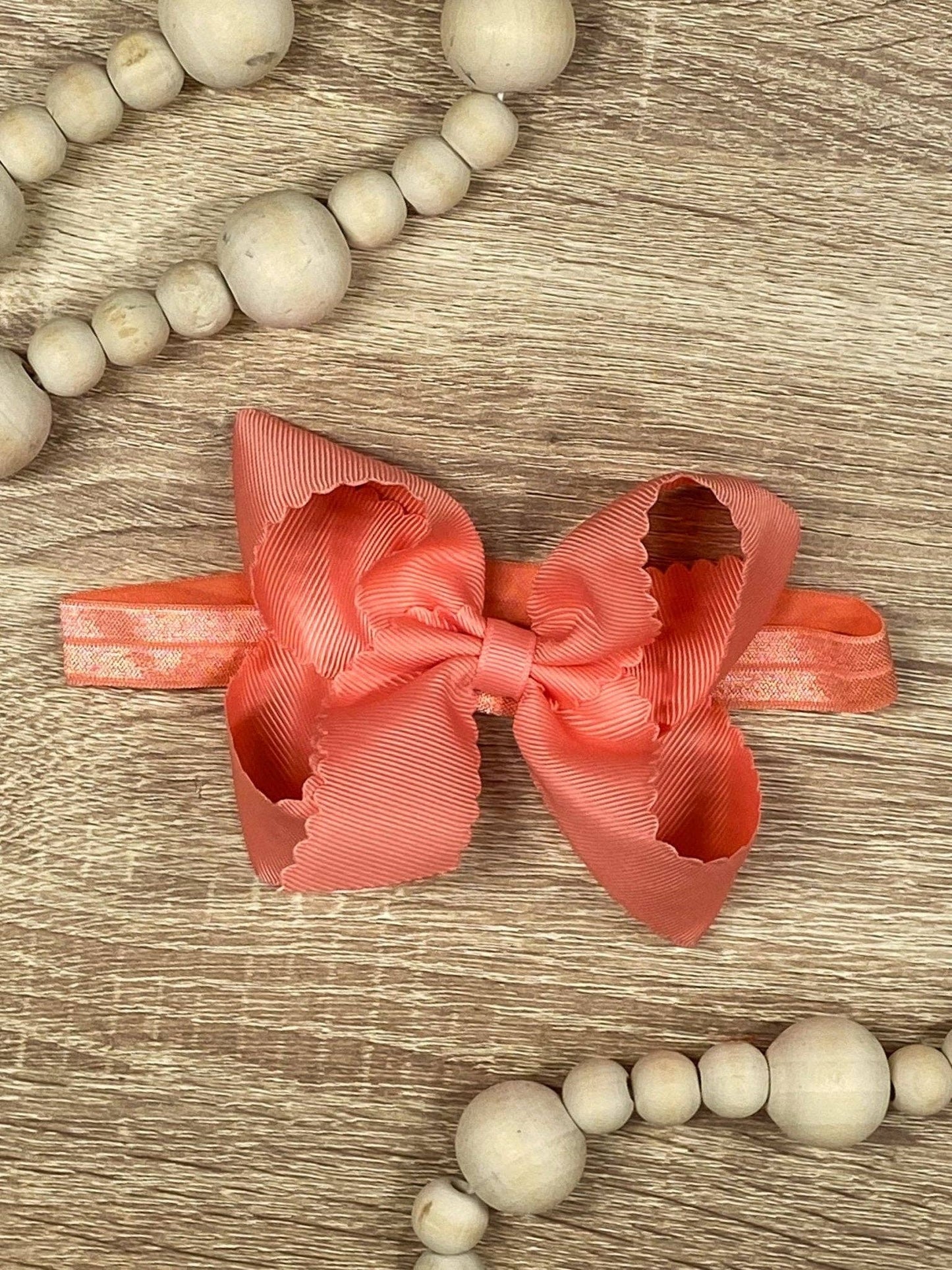 Bow Classic Scalloped - Headband - 4.5"