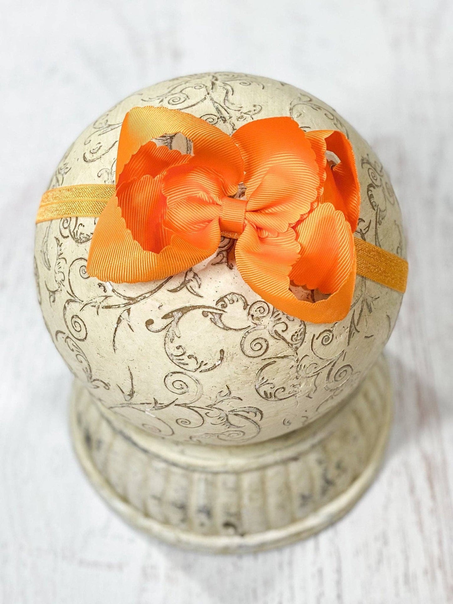 Bow Classic Scalloped - Headband - 4.5"