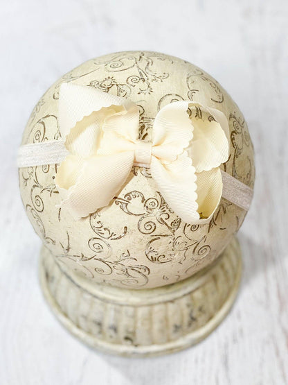Bow Classic Scalloped - Headband - 4.5"