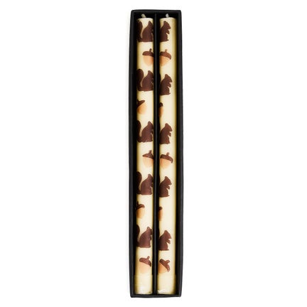 CANDLES SET OF 2 SQUIRRELS & ACORNS DINNER