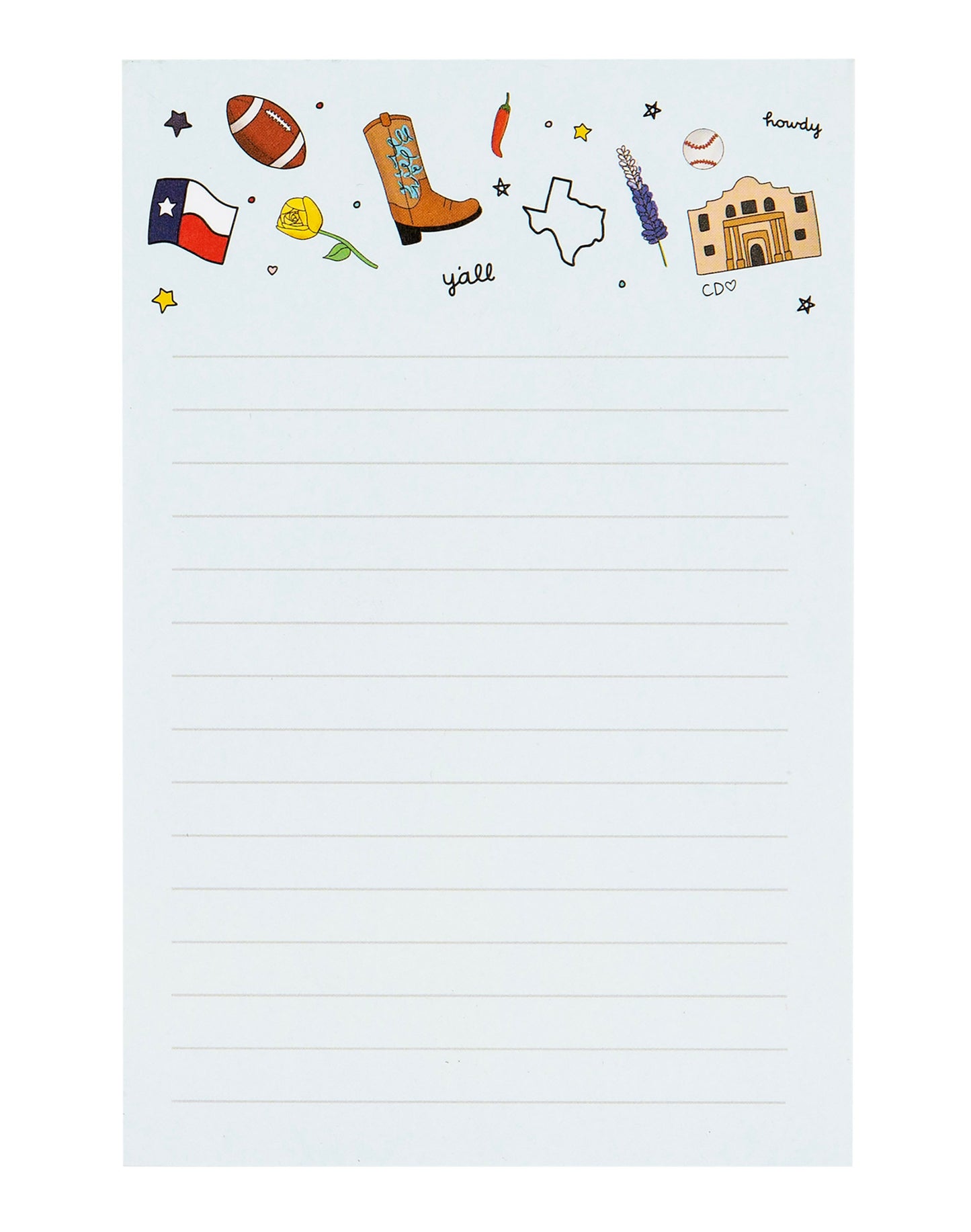 Notepad Texas Boeder Top