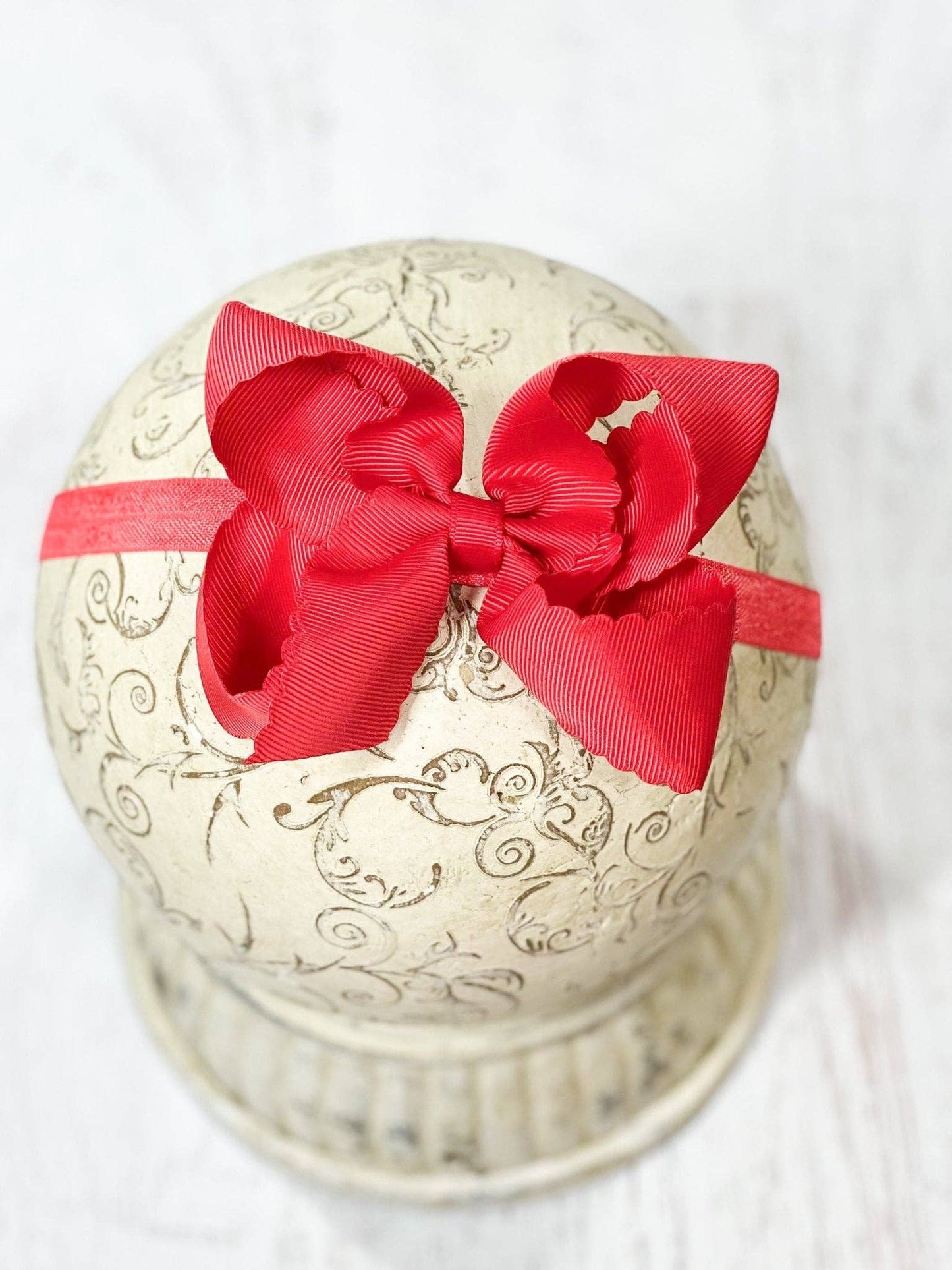 Bow Classic Scalloped - Headband - 4.5"