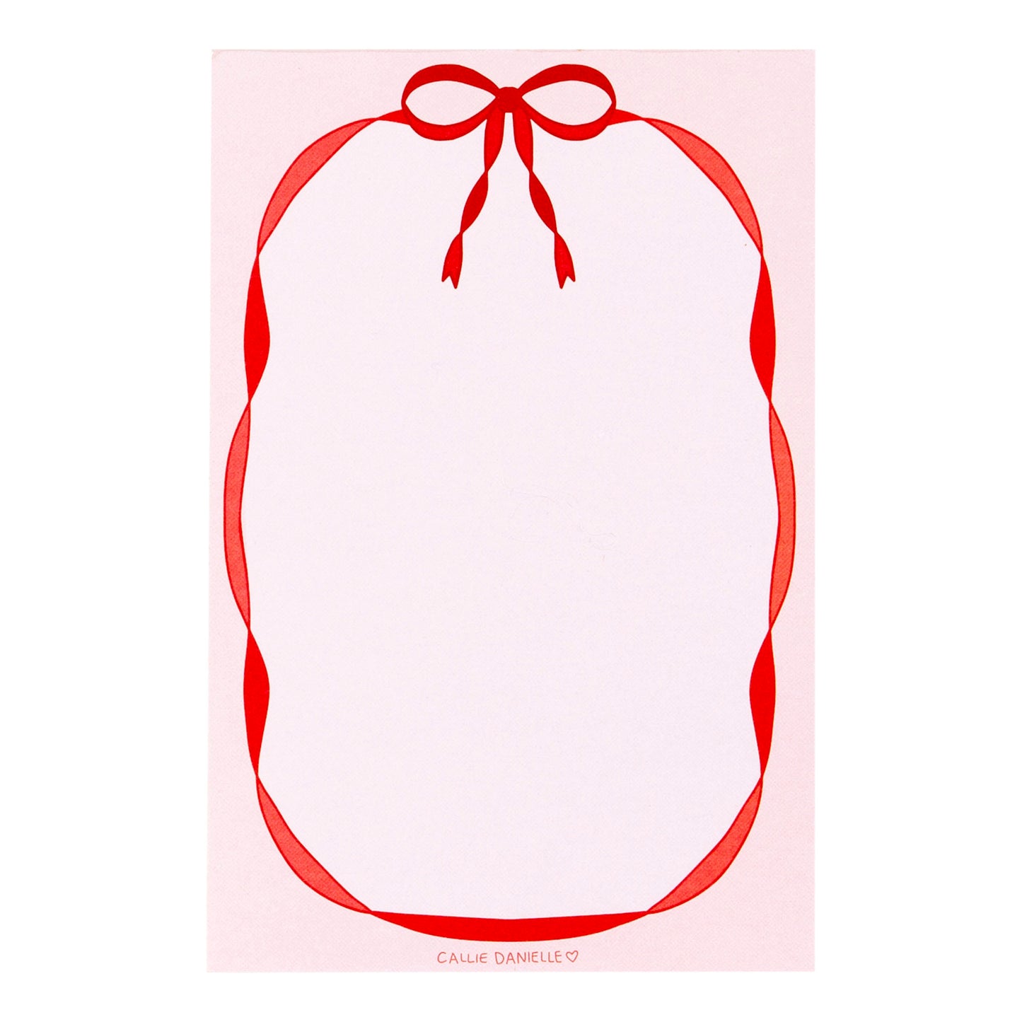 Notepad Bow Red