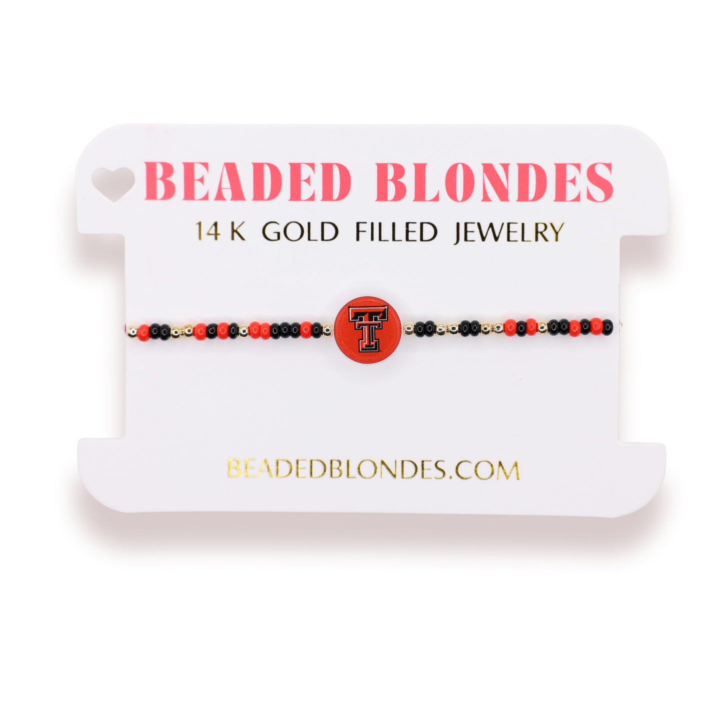 Texas Tech Logo Flip Bracelet on Color