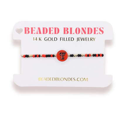 Texas Tech Logo Flip Bracelet on Color