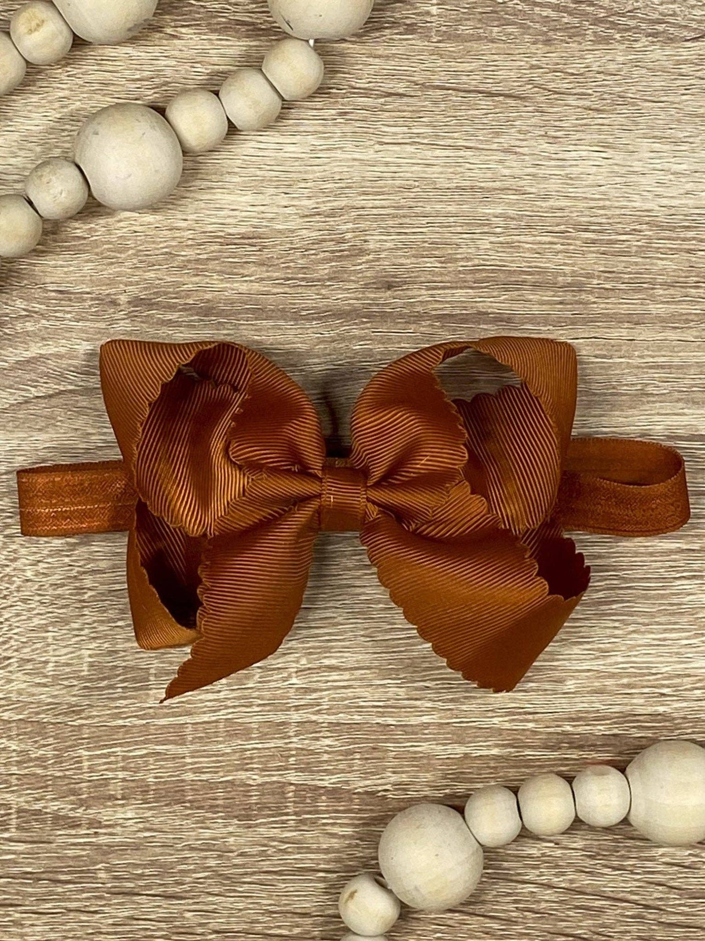 Bow Classic Scalloped - Headband - 4.5"