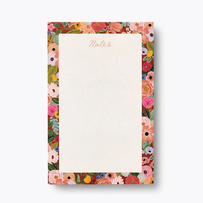 rifle paper flower border notepad 