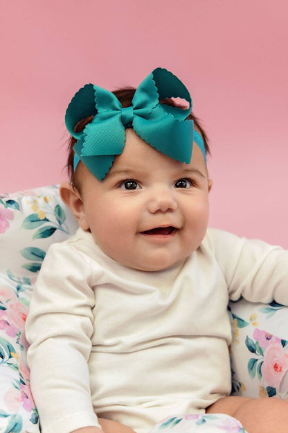 Bow Classic Scalloped - Headband - 4.5"