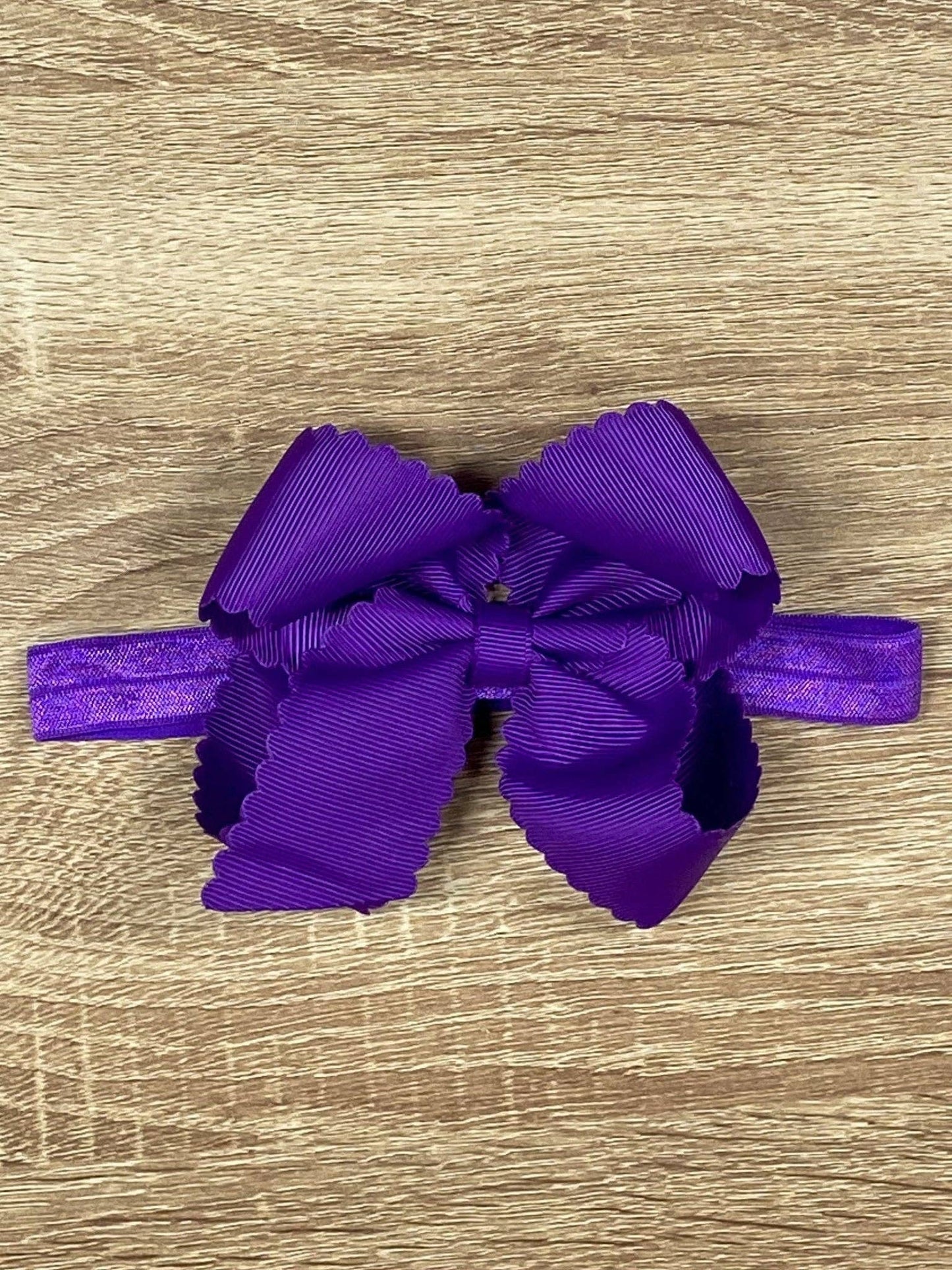 Bow Classic Scalloped - Headband - 4.5"