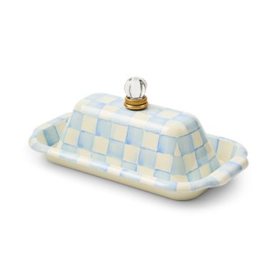 Mackenzie Childs Butter Box Sky Check