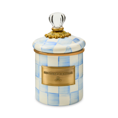 Mackenzie Childs Canister Sky Check Demi