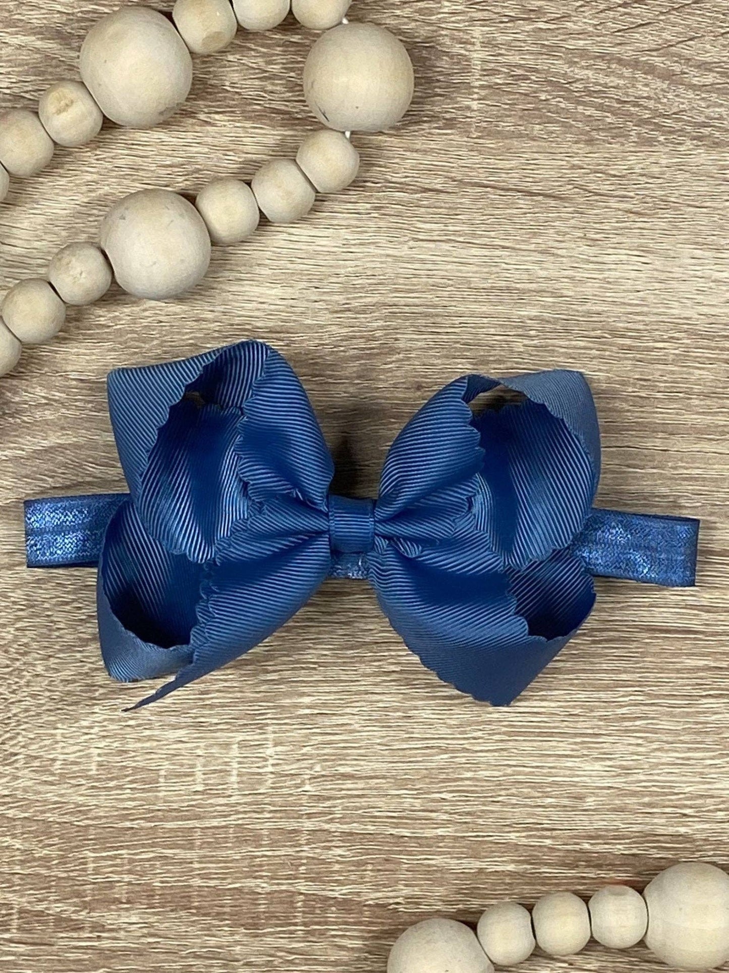 Bow Classic Scalloped - Headband - 4.5"