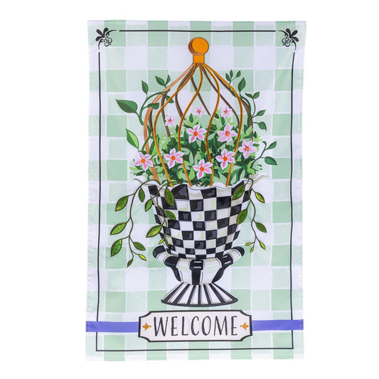 Flag Spring Topiary Applique