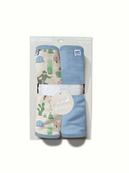 burp cloth with cowboys
