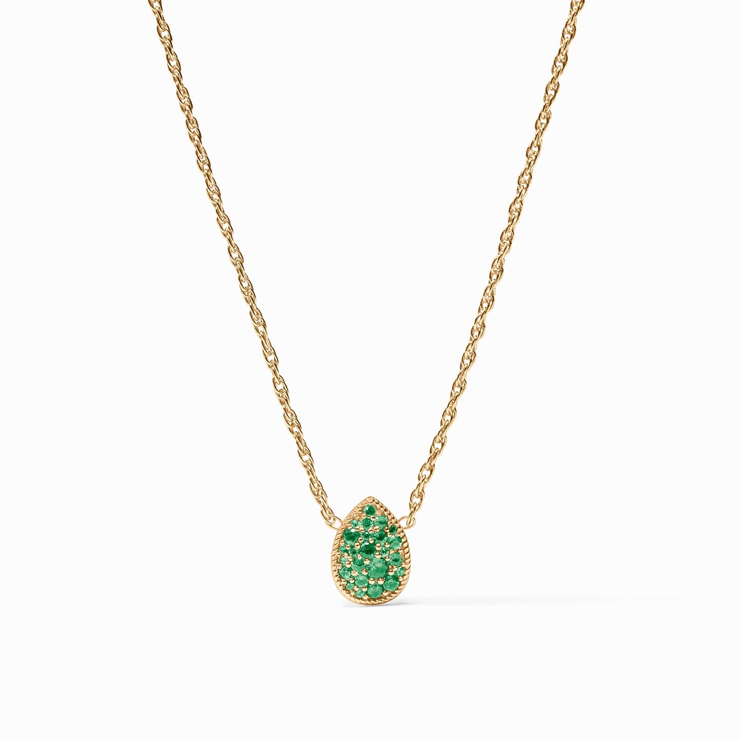 Birthstone Teardrop Delicate Necklace Gold