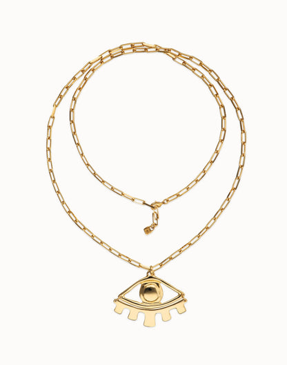 gold necklace with eye 