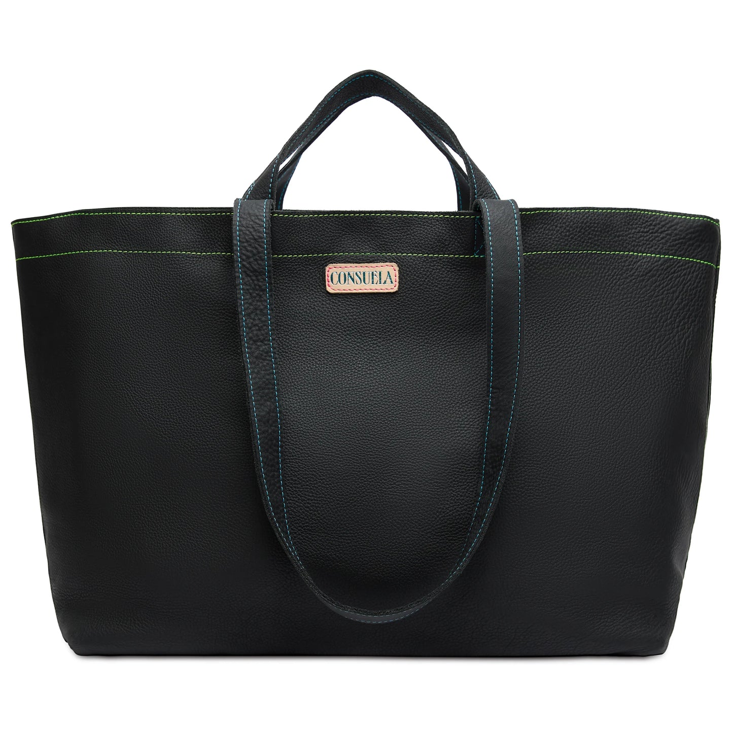 Black Jumbo Bag Consuela, Black Leather Tote Bag, Large Tote Bag 