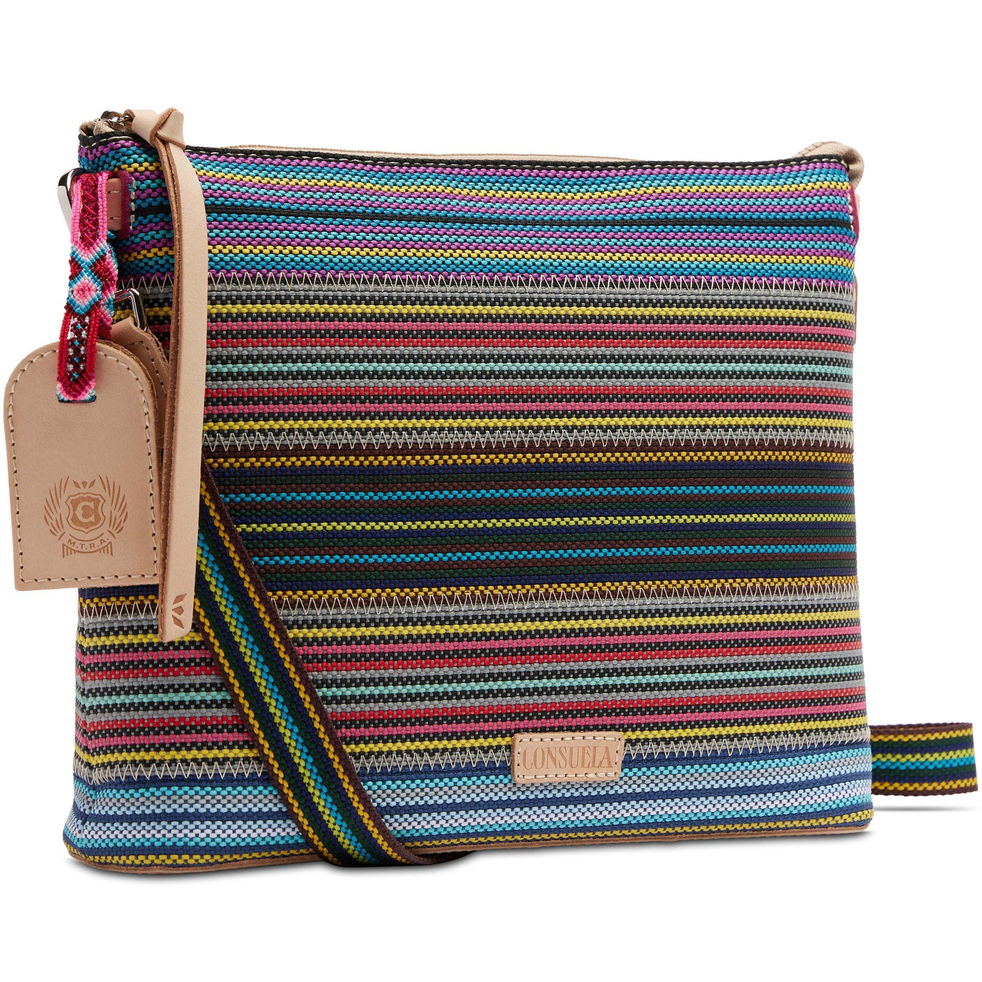 Alex downtown consuela crossbody, textured crossbody, striped crossbody , Mexican pattern crossbody 