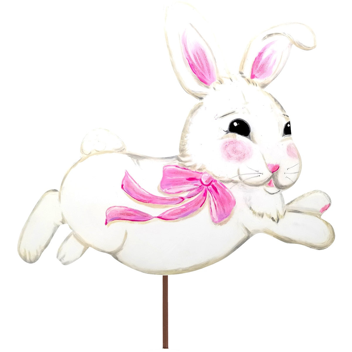 Round Top Stake Bunny Leaping Yard