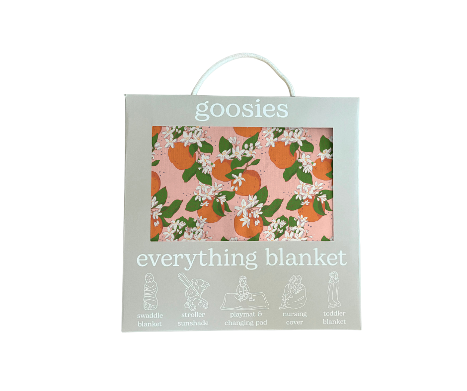 blanket with oranges 