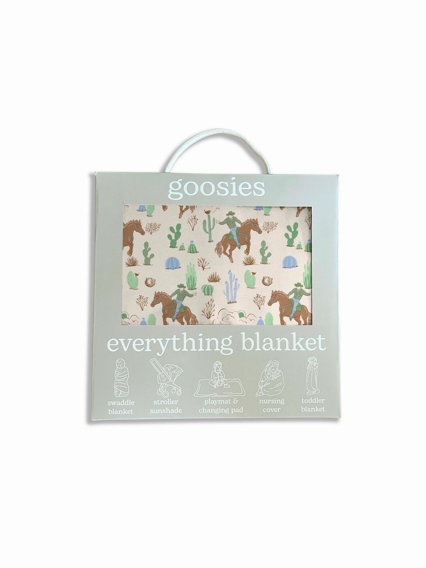 blanket with cowboys
