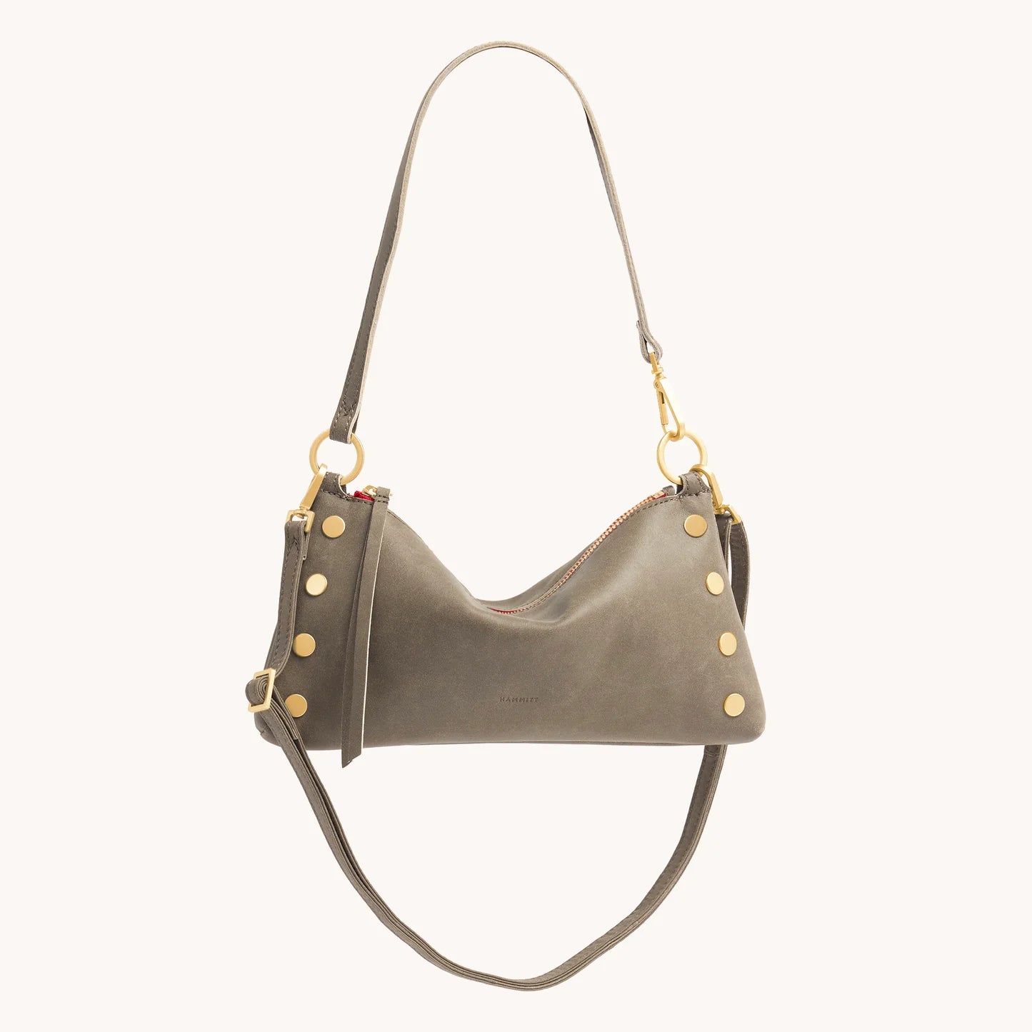 pewter leather bag 