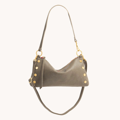 pewter leather bag 