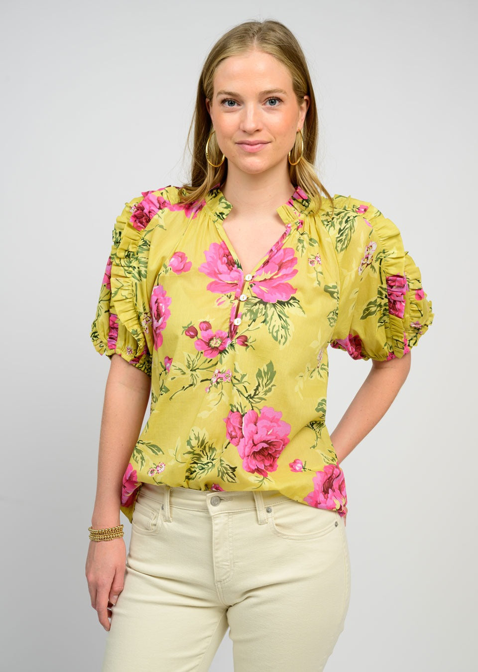 Ivy Jane Top Ruffles & Roses