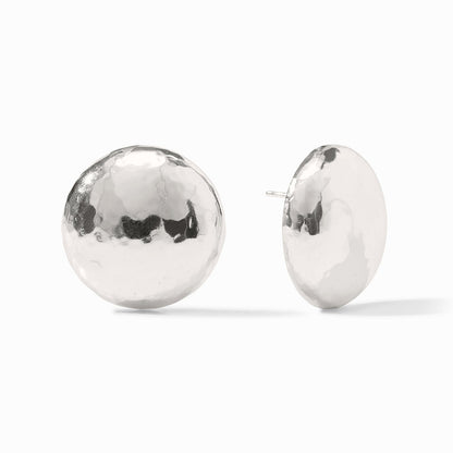Julie Vos statement stud earrings silver 