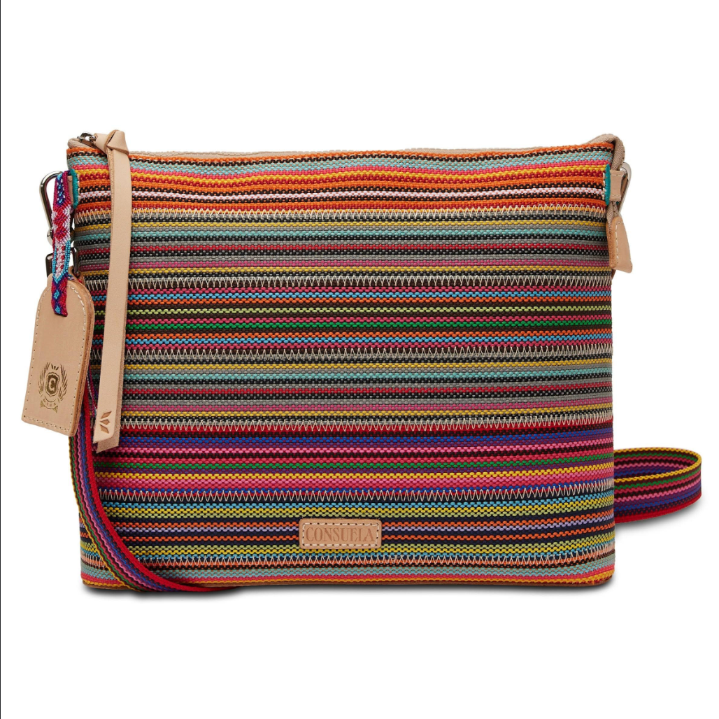 multicolor crossbody purse