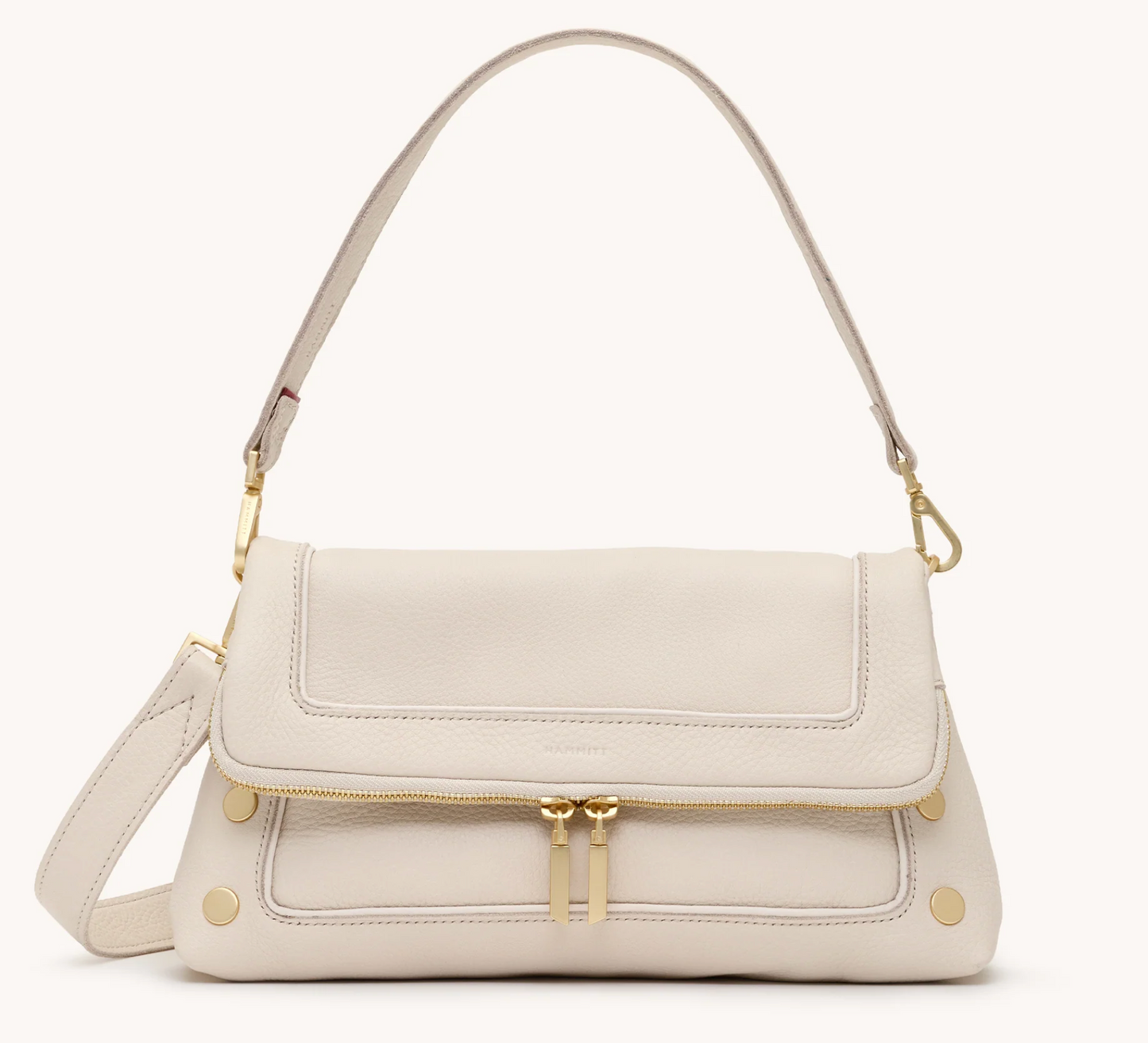 cream purse with brushed gold hardware crossbody purse 