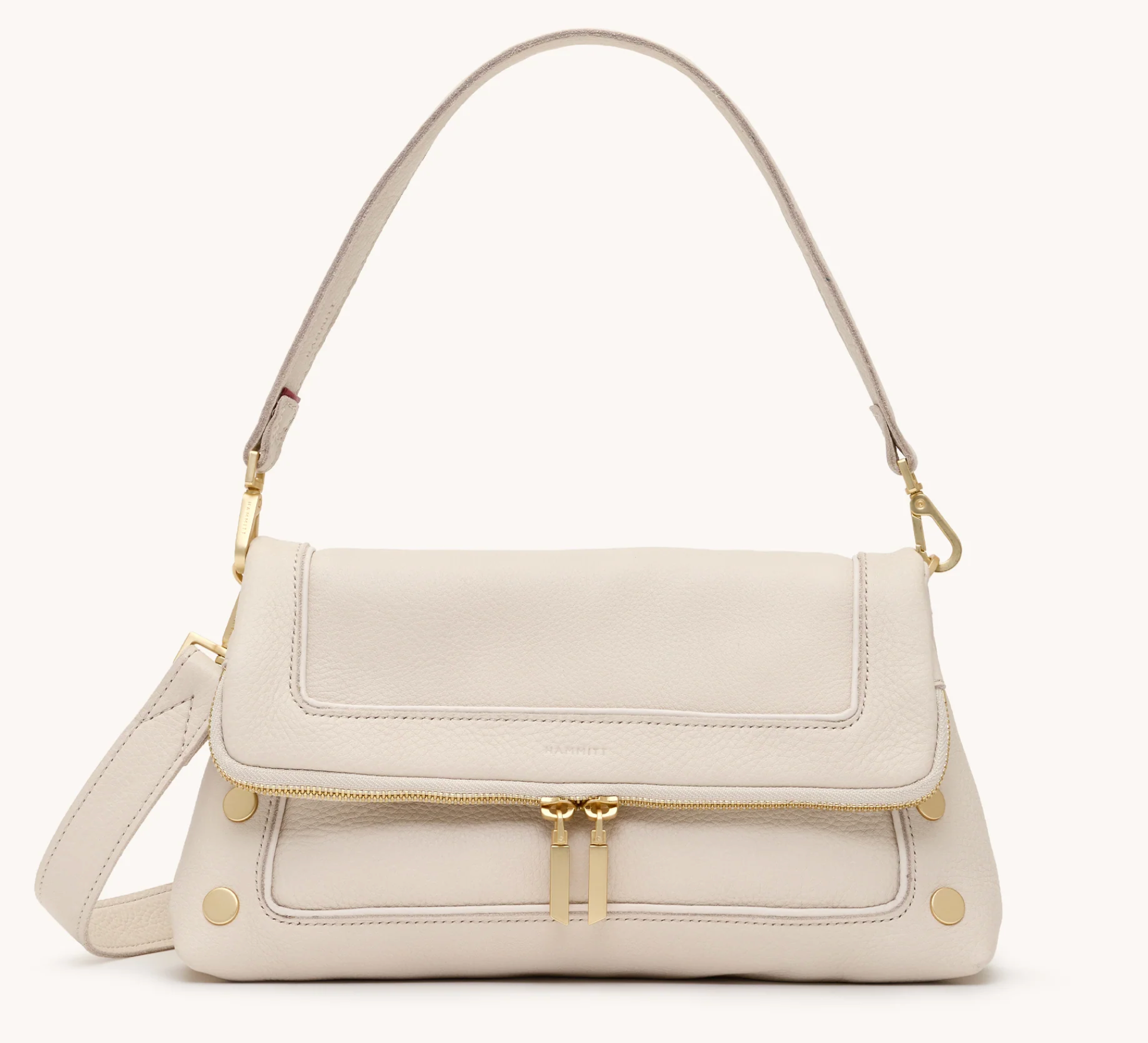 cream purse with brushed gold hardware crossbody purse 