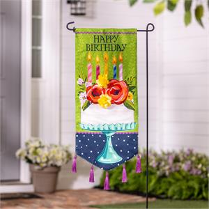 Evergreen Flag Floral Happy Birthday Cake Everlasting Impressions