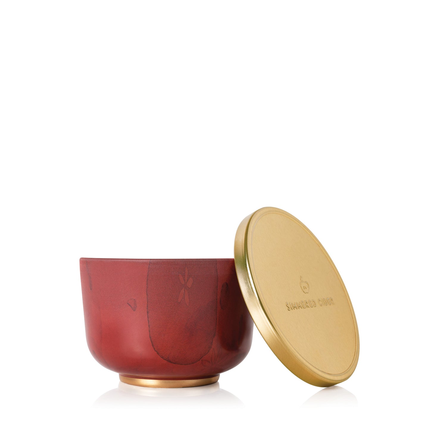 Candle Tin Simmered Cider Poured Gold Lid 6.5oz