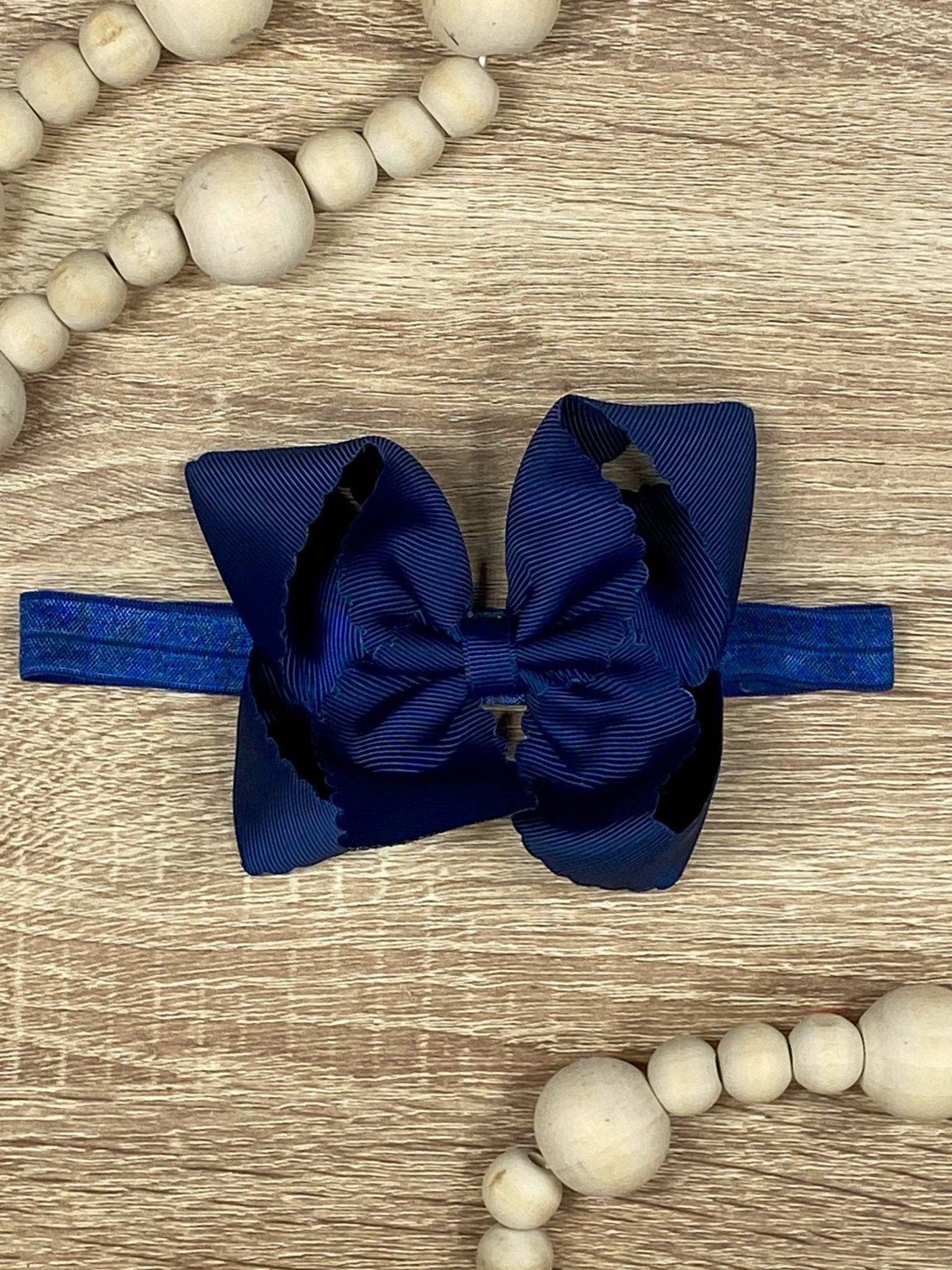 Bow Classic Scalloped - Headband - 4.5"