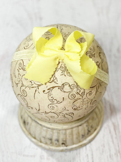 Bow Classic Scalloped - Headband - 4.5"