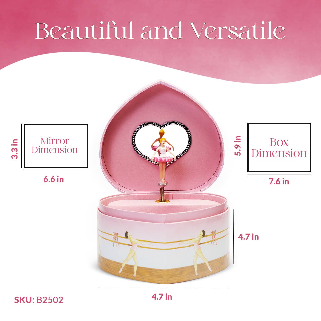 Jewelry Box Heart Ballerina Christmas 2025 Sterling Silver